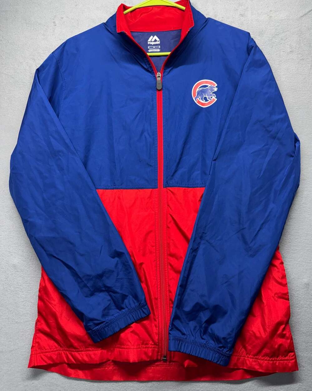 Majestic Chicago Cubs Full-Zip Color Block Windbreaker Jacket